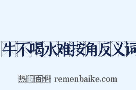 牛不喝水难按角反义词是什么意思的图片